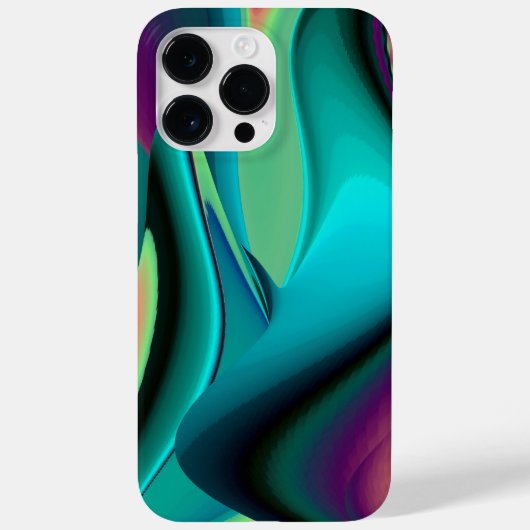 Futuristische Abstracte 3D Metallic Rainbow Art Case-Mate iPhone Case (Achterkant)