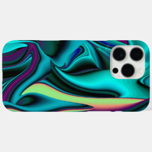 Futuristische Abstracte 3D Metallic Rainbow Art iPhone 16 Pro Max Hoesje