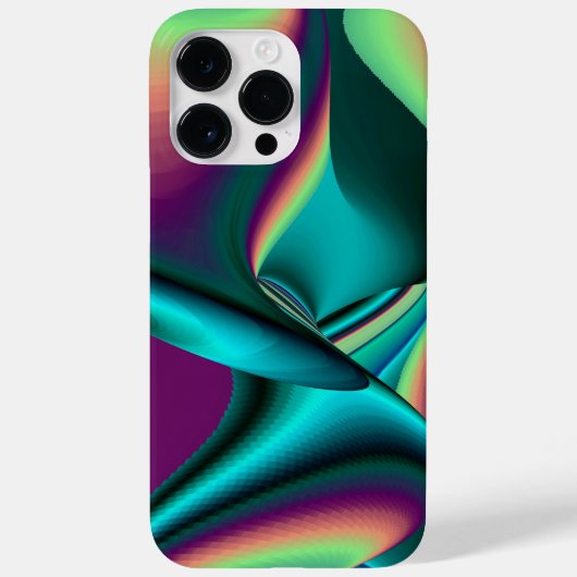 Futuristische Abstracte 3D Metallic Rainbow Art Case-Mate iPhone Case (Achterkant)