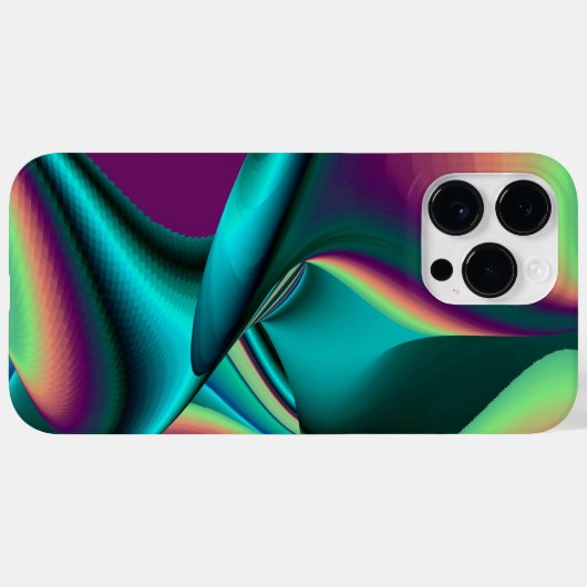 Futuristische Abstracte 3D Metallic Rainbow Art Case-Mate iPhone Case (Achterkant (horizontaal))