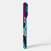 Futuristische Abstracte 3D Metallic Rainbow Art Case-Mate iPhone Case (Achterkant / Rechts)