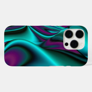 Futuristische Abstracte 3D Metallic Rainbow Art iPhone 16 Pro Hoesje