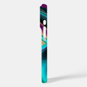 Futuristische Abstracte 3D Metallic Rainbow Art Case-Mate iPhone Case (Achterkant / Links)