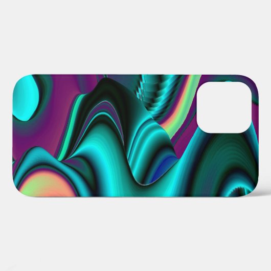 Futuristische Abstracte 3D Metallic Rainbow Art Case-Mate iPhone Case (Achterkant (horizontaal))