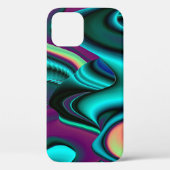 Futuristische Abstracte 3D Metallic Rainbow Art Case-Mate iPhone Case (Achterkant)