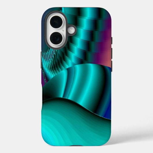 Futuristische Abstracte 3D Metallic Rainbow Art Case-Mate iPhone Case (Achterkant)