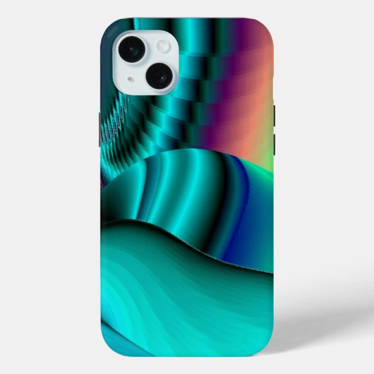 Futuristische Abstracte 3D Metallic Rainbow Art Case-Mate iPhone Case (Achterkant)