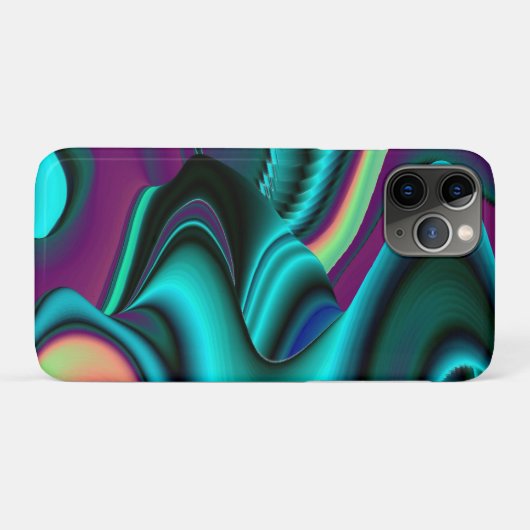 Futuristische Abstracte 3D Metallic Rainbow Art Case-Mate iPhone Case (Achterkant (horizontaal))