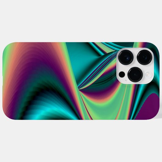 Futuristische Abstracte 3D Metallic Rainbow Art Case-Mate iPhone Case (Achterkant (horizontaal))