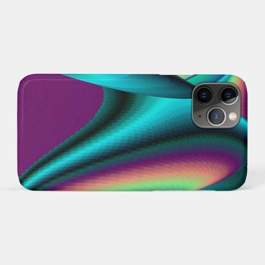 Futuristische Abstracte 3D Metallic Rainbow Art Case-Mate iPhone Case (Achterkant (horizontaal))