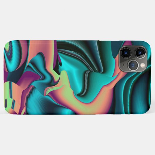 Futuristische Abstracte 3D Metallic Rainbow Art Case-Mate iPhone Case (Achterkant (horizontaal))