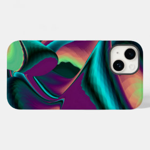 Futuristische Abstracte 3D Metallic Rainbow Art Case-Mate iPhone 14 Hoesje