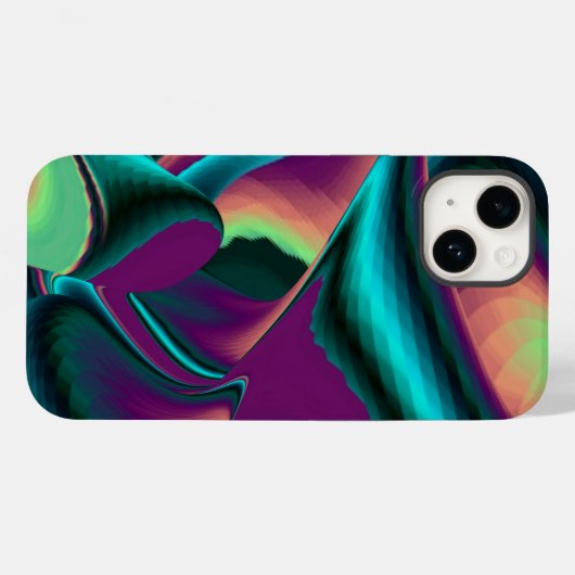 Futuristische Abstracte 3D Metallic Rainbow Art Case-Mate iPhone Case (Achterkant (horizontaal))