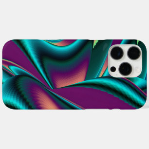 Futuristische Abstracte 3D Metallic Rainbow Art iPhone 16 Pro Max Hoesje