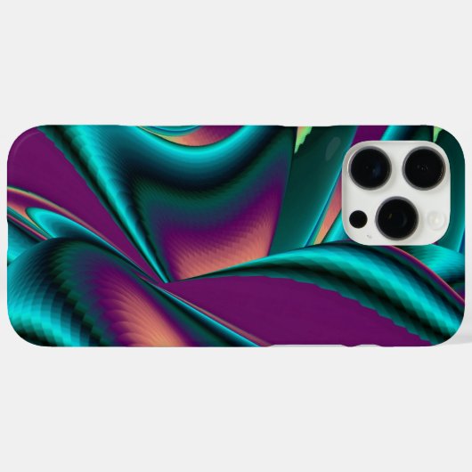 Futuristische Abstracte 3D Metallic Rainbow Art Case-Mate iPhone Case (Achterkant (horizontaal))