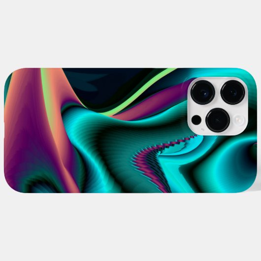 Futuristische Abstracte 3D Metallic Rainbow Art Case-Mate iPhone Case (Achterkant (horizontaal))