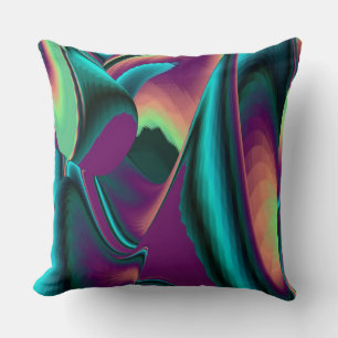 Futuristische Abstracte 3D Metallic Rainbow Art Kussen