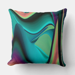 Futuristische Abstracte 3D Metallic Rainbow Art Kussen