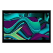 Futuristische Abstracte 3D Metallic Rainbow Art Perfect Poster (Voorkant)