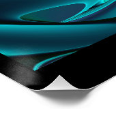 Futuristische Abstracte 3D Metallic Rainbow Art Perfect Poster (Hoek)