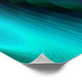 Futuristische Abstracte 3D Metallic Rainbow Art Poster (Hoek)
