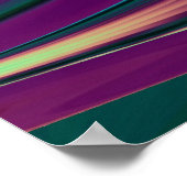 Futuristische Abstracte 3D Metallic Rainbow Art Poster (Hoek)