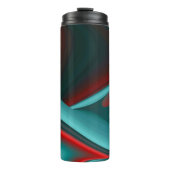 Futuristische Abstracte 3D Metallic Rainbow Art Thermosbeker (Voorkant)