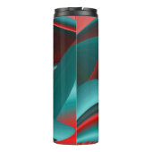 Futuristische Abstracte 3D Metallic Rainbow Art Thermosbeker (Achterkant)
