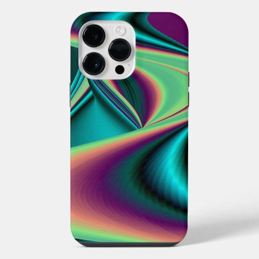 Futuristische Abstracte 3D Metallieke Regenboog Ku iPhone Hoesje (Achterkant)