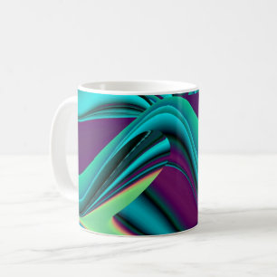 Futuristische Abstracte 3D Metallieke Regenboog Ku Koffiemok