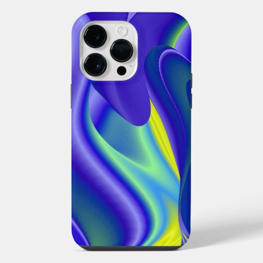 Futuristische, abstracte 3D Regenboogkunst iPhone Hoesje (Achterkant)