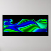 Futuristische Abstracte 3D-regenboogkunst Poster (Voorkant)