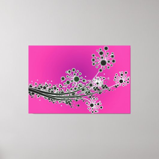 Futuristische abstracte bloemen-Magenta canvas pri Afdruk (Voorkant)