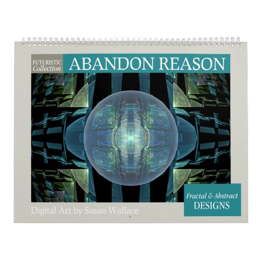 Futuristische Abstracte fractals 2026 Kalender (Hoes)