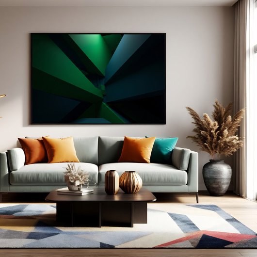 Futuristische Abstracte Geometrie Canvas Afdruk