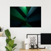 Futuristische Abstracte Geometrie Poster (Thuiskantoor)