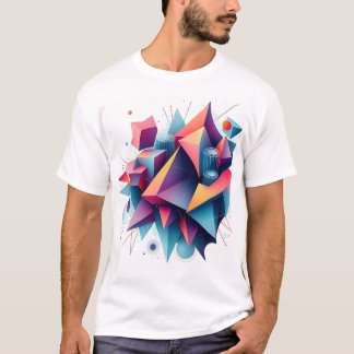Futuristische Abstracte geometrische vormen met Ne T-shirt