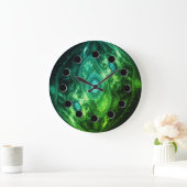 Futuristische Abstracte groene gloedklok Grote Klok (Huis)