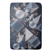 Futuristische Abstracte Kerst Mosaic 3D Badmat (Voorkant Verticaal)