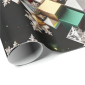 Futuristische Abstracte Kerst Mosaic 3D - Cadeaupapier (Rol Hoek)