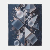 Futuristische Abstracte Kerst Mosaic 3D Fleece Deken (Voorkant)