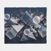 Futuristische Abstracte Kerst Mosaic 3D Fleece Deken (Voorkant (Horizontaal))
