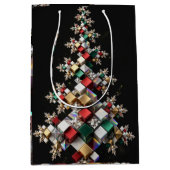 Futuristische Abstracte Kerst Mosaic 3D - Medium Cadeauzakje (Voorkant)