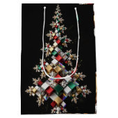 Futuristische Abstracte Kerst Mosaic 3D - Medium Cadeauzakje (Achterkant)