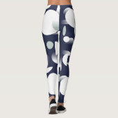 Futuristische Abstracte Kunstpatroon Leggings (Achterkant)
