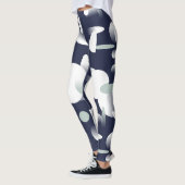 Futuristische Abstracte Kunstpatroon Leggings (Links)