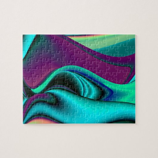 futuristische Abstracte regenboog Legpuzzel (Horizontaal)