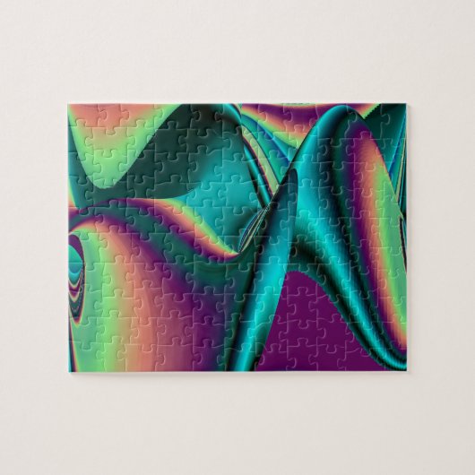 futuristische, Abstracte regenboog Legpuzzel (Horizontaal)