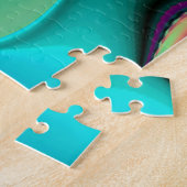 futuristische, Abstracte regenboog Legpuzzel (Zijkant)