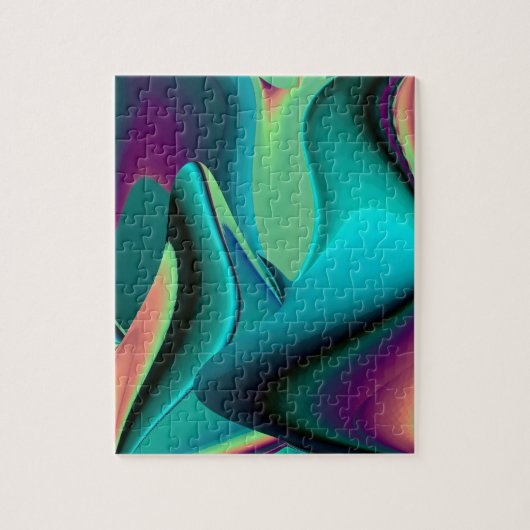 futuristische, Abstracte regenboog Legpuzzel (Verticaal)